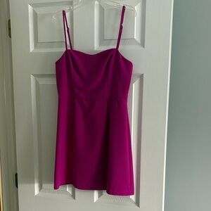 French Connection Magenta Spaghetti Strap Mini Dress